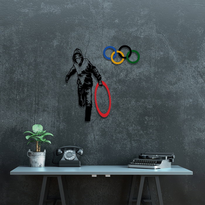 Wallity Banksy - 7 Escultura de pared Multicolor